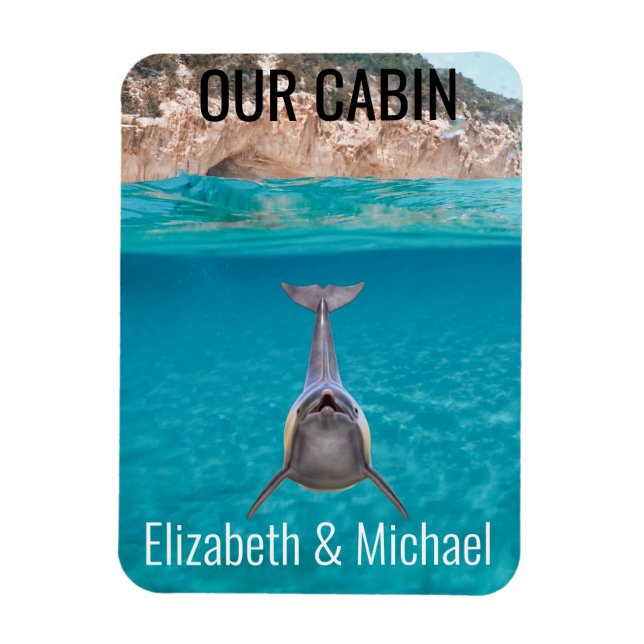 Personalised Cruise Door Sea Dolphin Marker Magnet (Vertical)