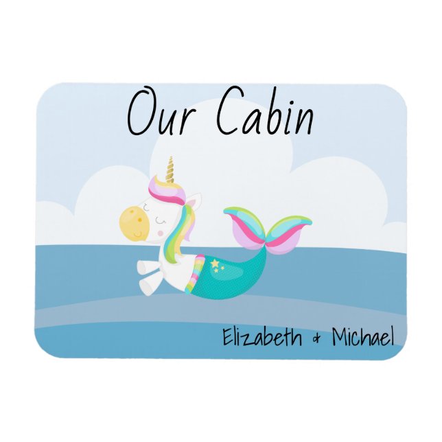 Personalised Cruise Door Sea Mermaid Unicorn Magnet (Horizontal)