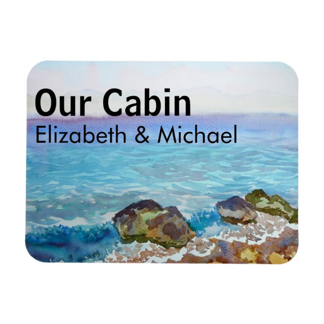 Personalised Cruise Door Sea Watercolor Ocean Magnet (Horizontal)