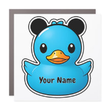 Personalised Cruise Duck Magnet Blue Mouse Ears