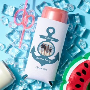 Personalised Cruise Family Trip with Your Photo Seltzer Can Cooler