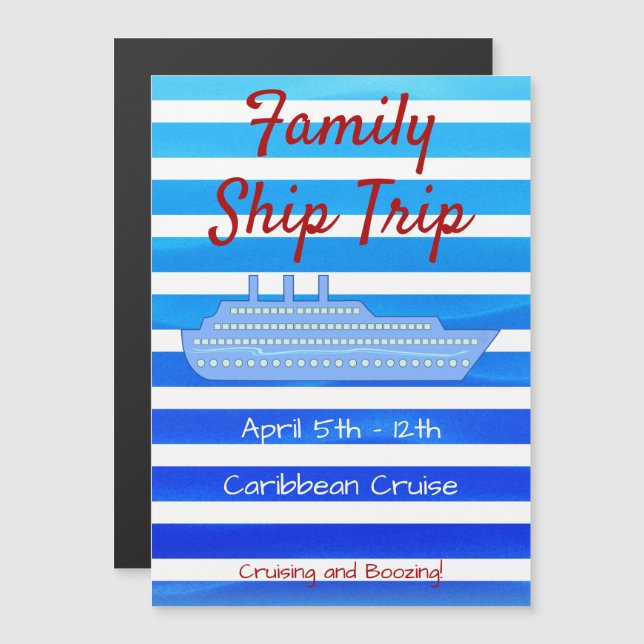 Personalised Cruise Theme Door Magnet (Front/Back)