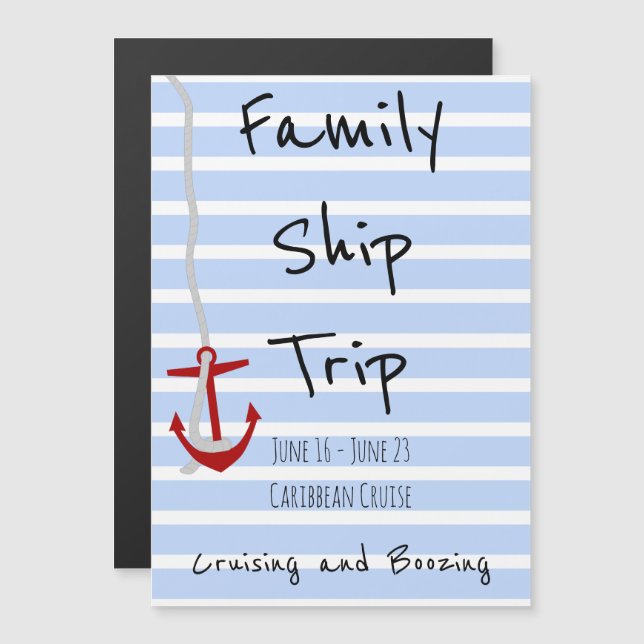 Personalised Cruise Theme Door Magnet (Front/Back)