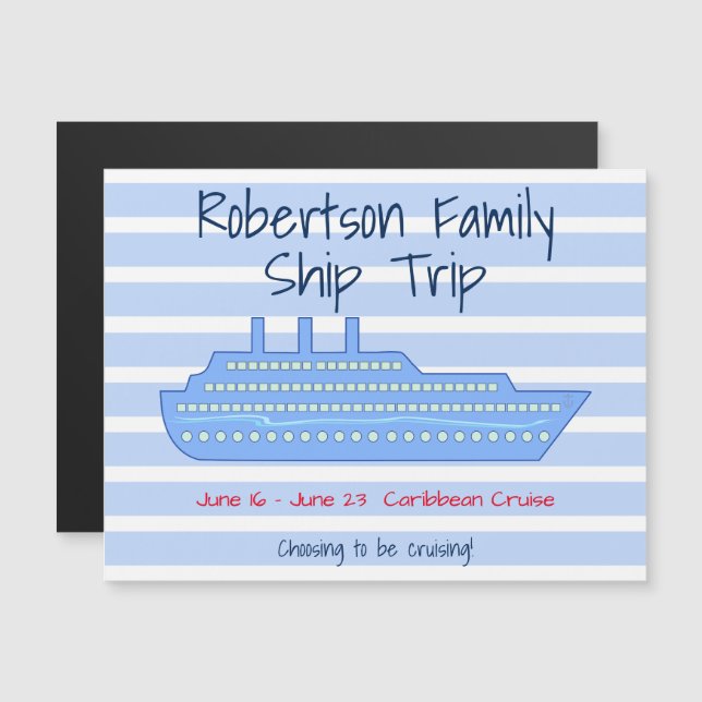 Personalised Cruise Theme Stateroom Magnet (Front/Back)