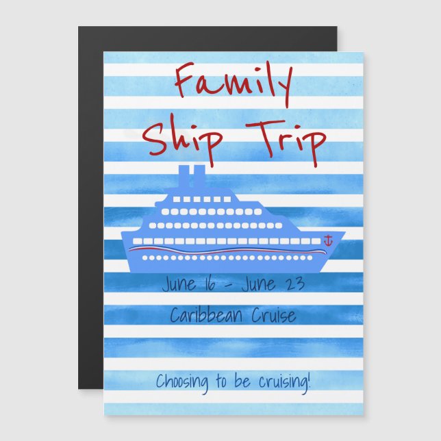 Personalised Cruise Themed Magnet (Front/Back)