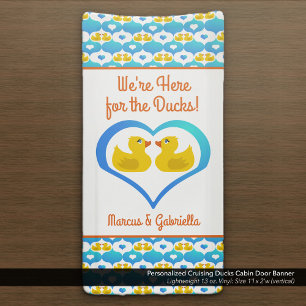 Personalised Cruising Ducks Cabin Door Banner
