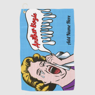 Personalised Crying Golfer Golf Towel