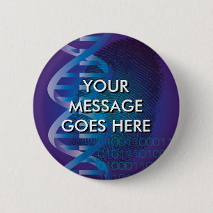 Personalised CSI DNA Fingerprint 6 Cm Round Badge