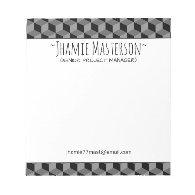 Personalised Cubed GS Notepad (Front)