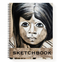Personalised Cubism Charcoal Portrait Sketchbook