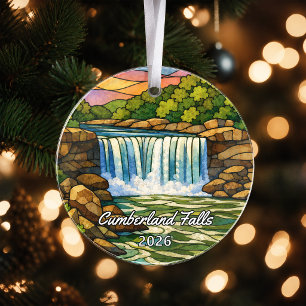 Personalised Cumberland Falls State Park Acrylic O Ornament