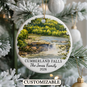 Personalised Cumberland Falls State Park, Kentucky Ceramic Ornament