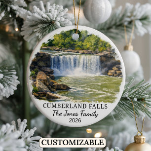 Personalised Cumberland Falls State Park, Kentucky Ceramic Ornament
