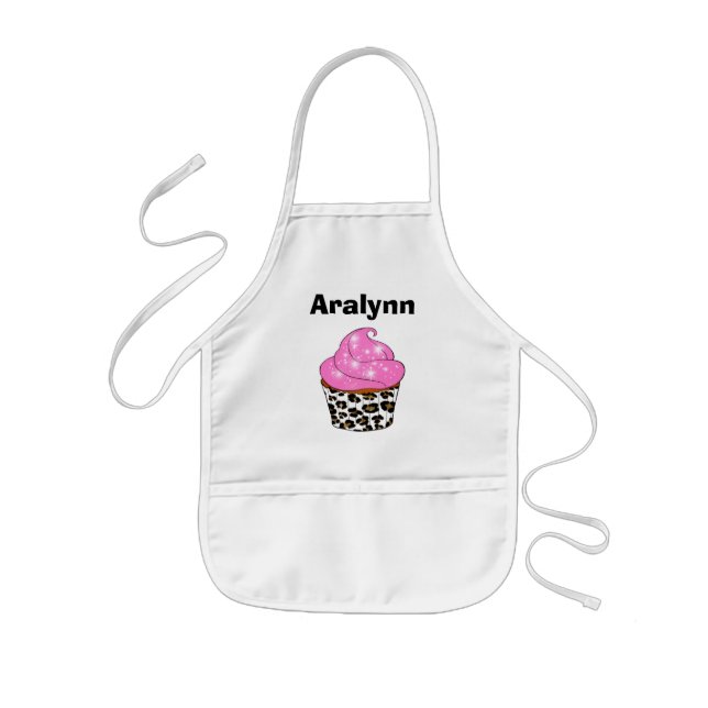 “Personalised Cupcake Apron” for Children Kids Apron (Front)