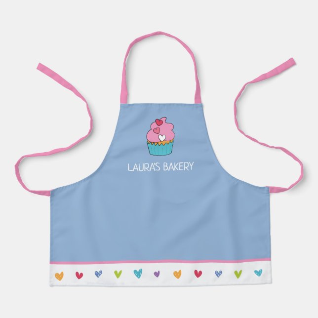 Personalised Cupcake Apron for girls (Front)