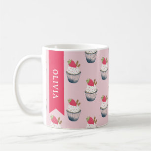 Personalised Cupcake Coffee Mug – Cute Dessert Lov