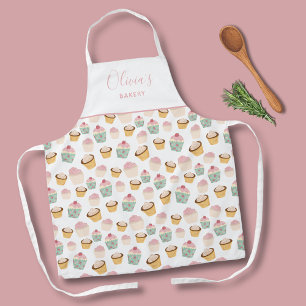 Personalised cupcake Pattern Kitchen Bakery Apron