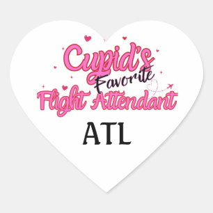 Personalised Cupid-Themed Flight Attendant Sticker