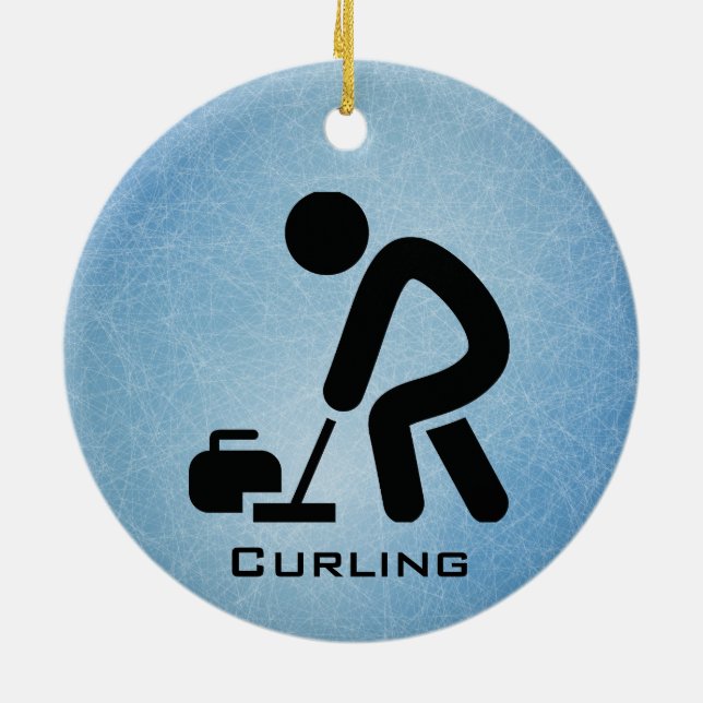 Personalised Curling Ornament (Back)