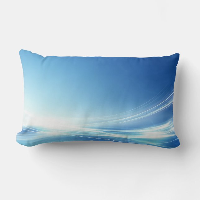 Personalised Cushion – Blue Abstract (Front)