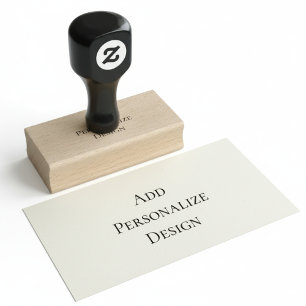 Personalised Custom 1" x 2.5" Rubber Stamp