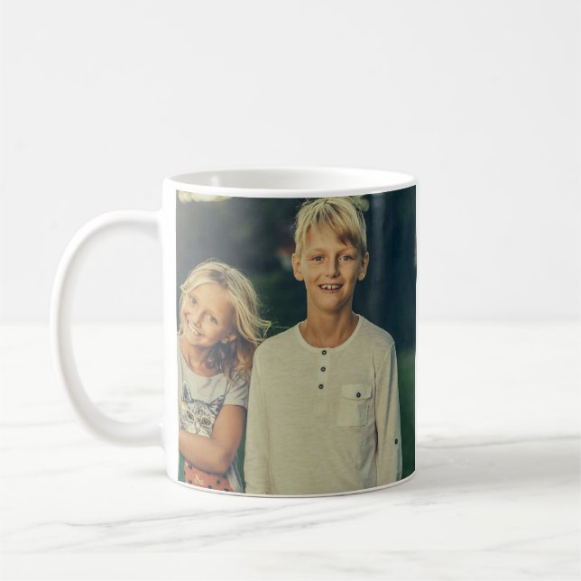 Personalised Custom 2 Photo Double Sided Coffee Mug (Left)