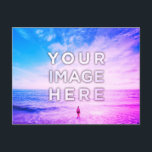 Personalised Custom 2 Photo Purple Retrowave Postcard<br><div class="desc">Upload your photo and create your personalised Purple retrowave Postcard! Make your perfect gift for friends, couple, kids and family, create your best keepsake, say hello to your belovew ones from your trips! Do you want to buy this beach landscapes without personalise it? These amazing photos by Frank Mckenna made...</div>