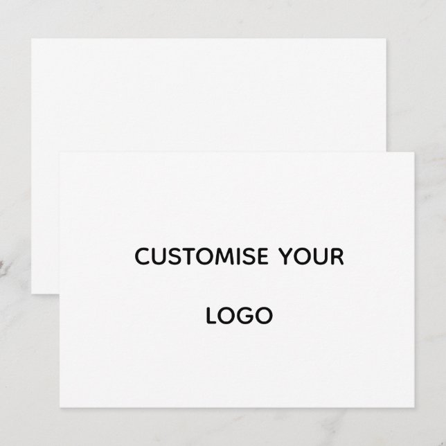 Personalised Custom 4" x 9" Flat Card (Front/Back)