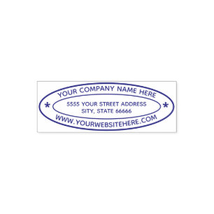 Personalised Custom Address Oval Stamp Template