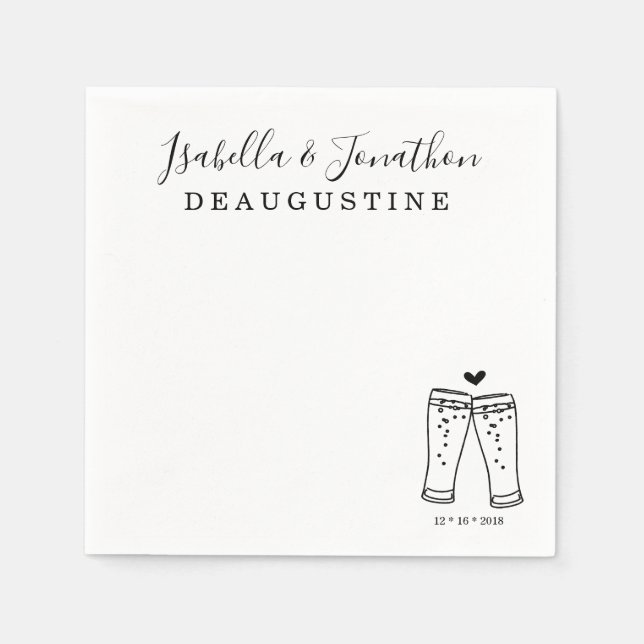 Personalised Custom Beer Toast Napkins (Front)