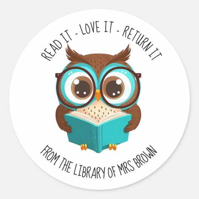 Personalised Custom Book Stickers | Bookplate Labe (Front)
