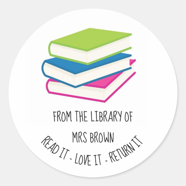 Personalised Custom Book Stickers | Bookplate Labe (Front)