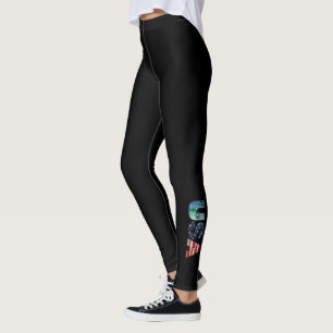 Personalised Custom Branded Made Black & White Leggings