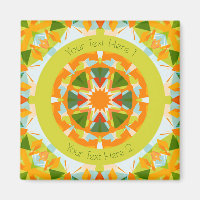 Personalised Custom Bright Orange Fun Green Star