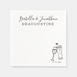 Personalised Custom Bubbles & Brews Themed Napkins