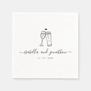 Personalised Custom Bubbles & Brews Themed Napkins