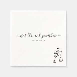 Personalised Custom Bubbles & Brews Themed Napkins