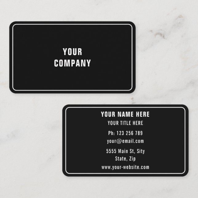 Personalised Custom Business Cards Example (Front/Back)