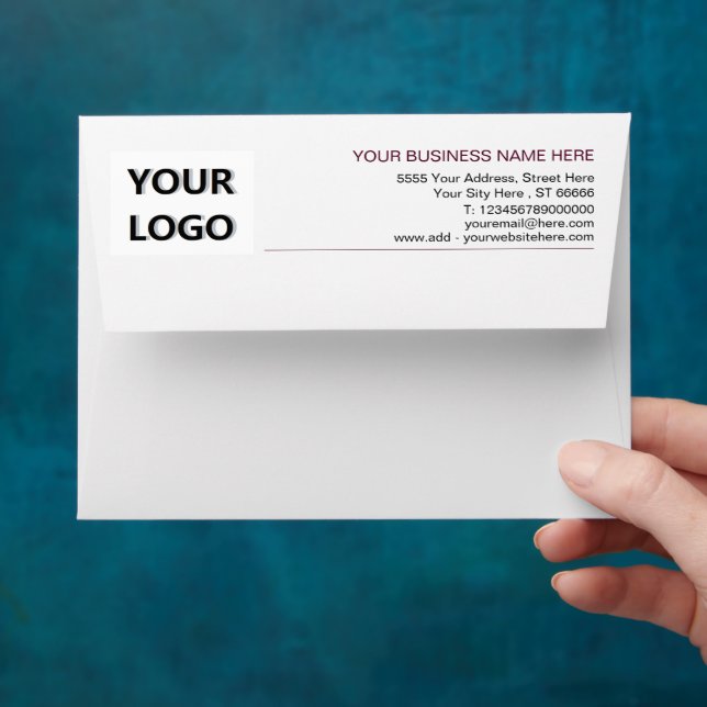 Personalised Custom Business Envelopes Template (Hand)
