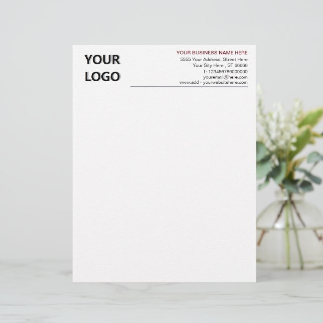 Personalised Custom Business Letterhead Template (Standing Front)