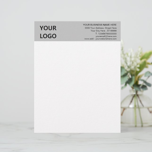 Personalised Custom Business Letterhead with Logo (Standing Front)