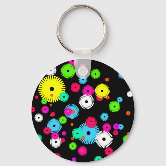 Personalised Custom Buttons & Pins Key Ring (Front)