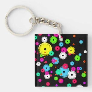 Personalised Custom Buttons & Pins Key Ring