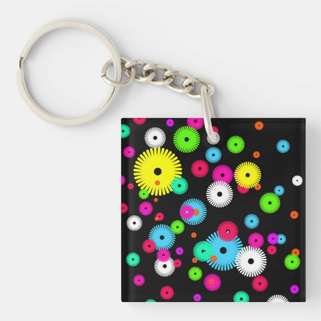 Personalised Custom Buttons & Pins Key Ring (Front)