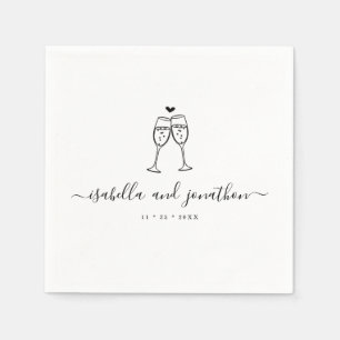 Personalised Custom Champagne Toast Napkins