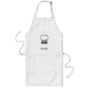 Personalised Custom Chef Hat & Spoons Bakery Long Apron