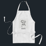 Personalised Custom Chef Hat & Spoons Bakery Standard Apron<br><div class="desc">This personalised apron feature is a chef Hat & Spoons brown background. Cute and fun design for special for girls. You can add your favourite photo. This is perfect gift idea. Personalise with your name and other text.</div>