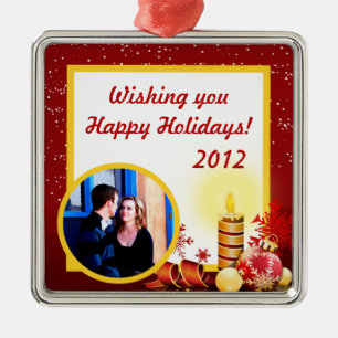 Personalised Custom Christmas Ornament Candle Nigh