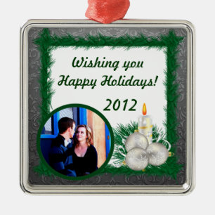 Personalised Custom Christmas Ornament Silver