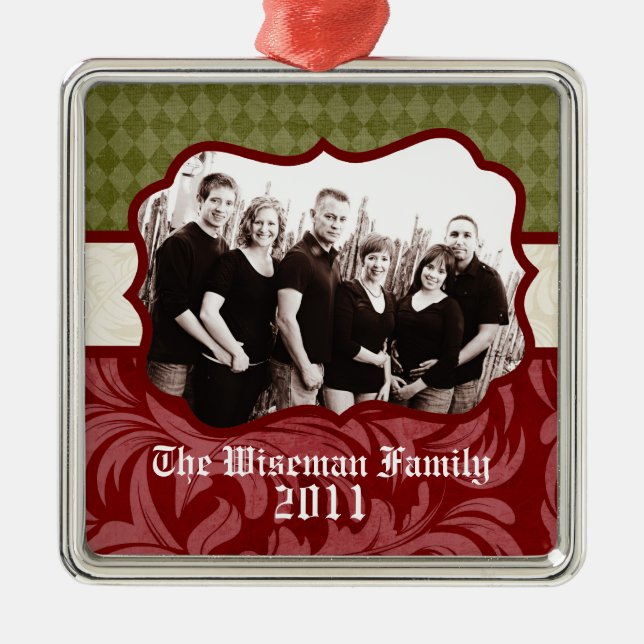 Personalised Custom Christmas PHOTO Ornament (Front)